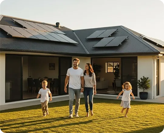 Solar panels on a home in Victoria
