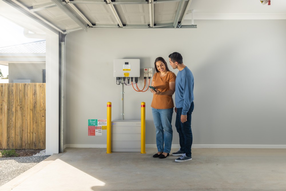 Solar panels and home battery energy system