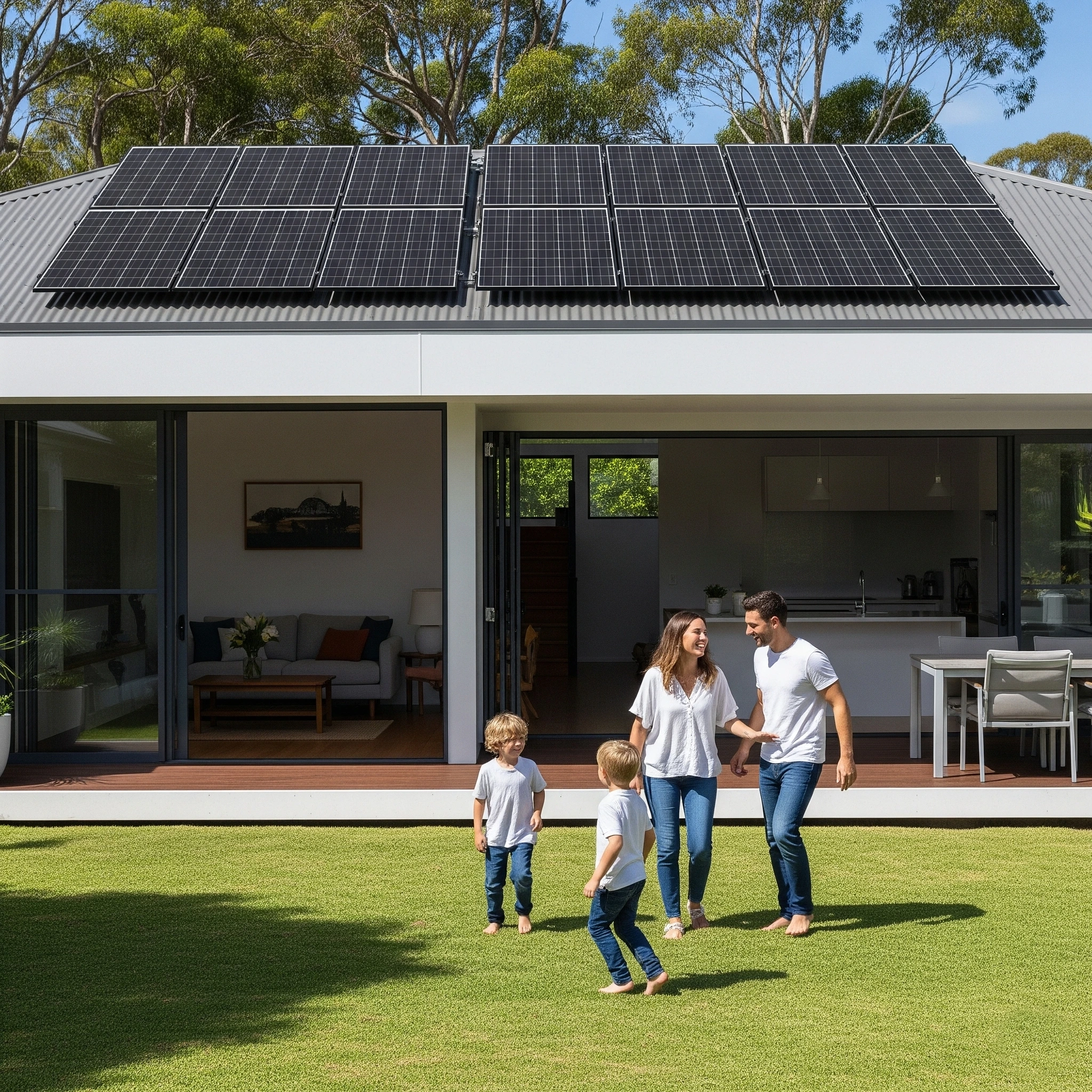 Solar panels on a Queensland home