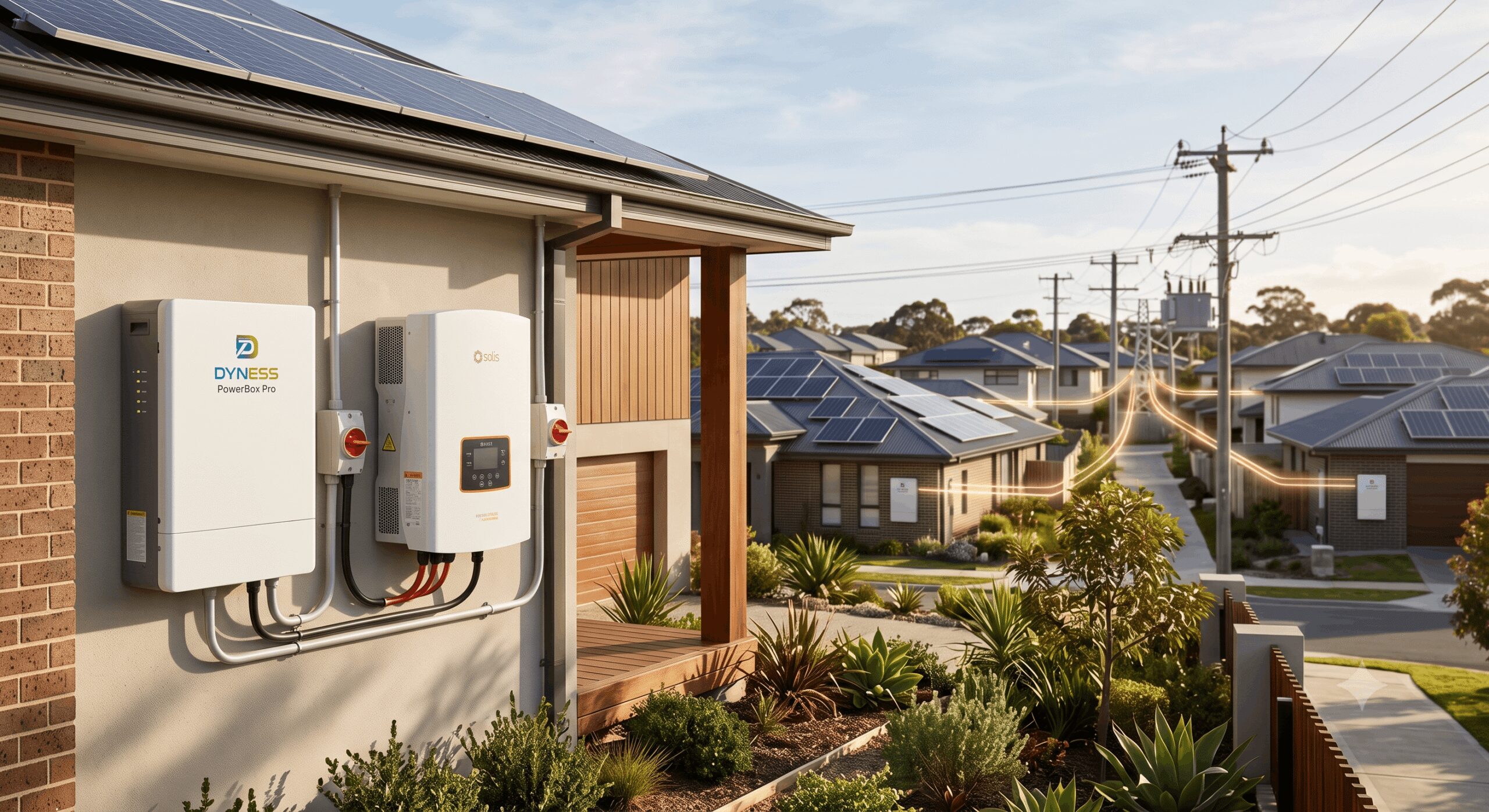 Solar energy system on a modern property